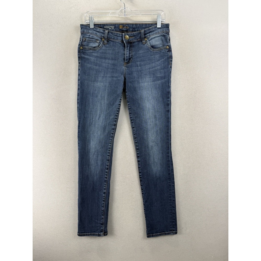Kut From The Kloth Women's Size 2 Blue Mid Rise Skinny Jeans Stretch Denim